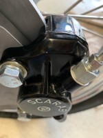 Disk rotor to caliper edge